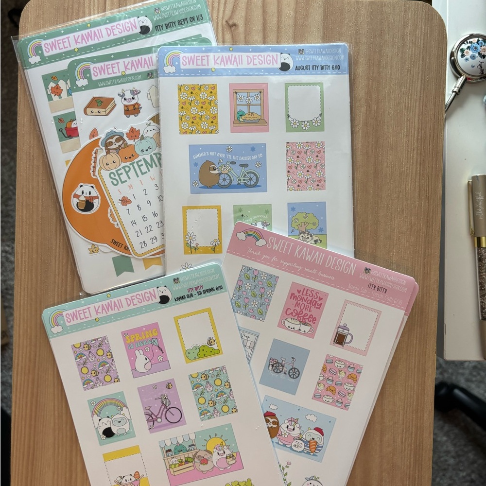 Three complete Sweet Kawaii Design SKD sub only itty bitty huge 12 page  kits